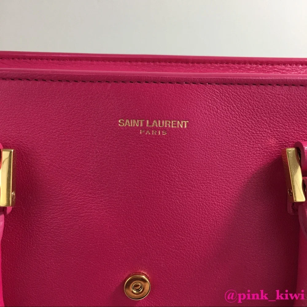 Saint Laurent Small Cabas Leather Satchel